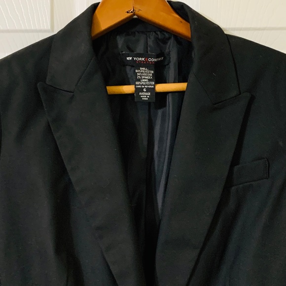 New York & Company Stretch black blazer jacket - Picture 3 of 11